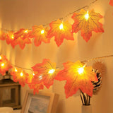3M Red Maple Leaf String Lights – 20 LED Warm Glow Battery-Operated