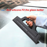 2-Piece Heavy-Duty Silicone Car Wiper Blade Set – Paint-Safe Glass Water Scraper with Cleaning Cloth