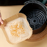 50pcs Round Air Fryer Paper Liners 20cm Non-Stick Baking Sheets