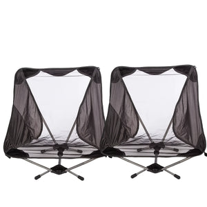 NNETM Folding Aluminum Beach Chair Set (2pcs)