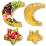 NNETM 2pcs Ramadan Iron Serving Trays Set for Desserts