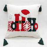 Christmas HOHOHO Embroidered Cushion Cover