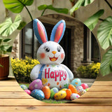 NNETM Giant Inflatable Easter Bunny with "Happy Easter" Message