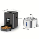 NNETM Smart Pet Water Dispenser & Automatic Cat Feeder Set