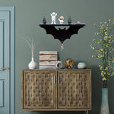 NNETM Spooktacular Bat Winged Floating Shelves for Halloween Decor