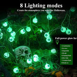 NNETM Spooky Solar Spectacles: Green Eyeball Halloween Lights