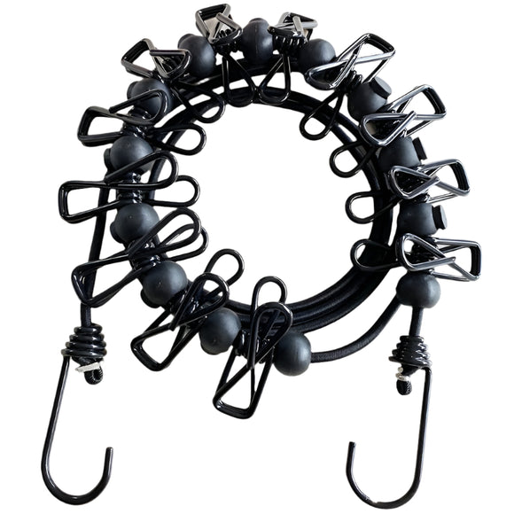 NNETM Camping Clothes Drying Rope with 12 Clips