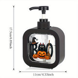 Halloween Soap Dispenser with Pump / Spooky Decor for Bathrooms And Kitchens / Featuring Cute Witch Hats, Pumpkins, And Bats / Non-Electric Soap Dispenser Suitable for Halloween Parties