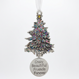 Metal Christmas Tree Hanging Ornament Engraved Gift