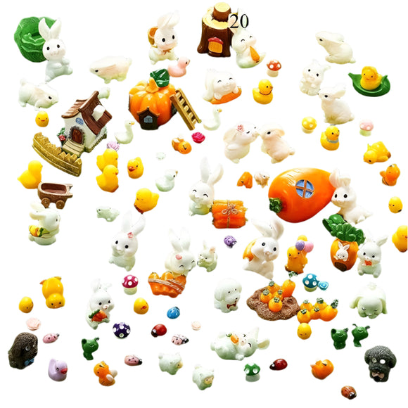 NNETM Mini Easter Bunnies, Ducks, and Carrot Ornaments (20pcs)