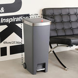 NNETM Foot Pedal Trash Can with Wheels