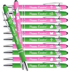 NNETM 10pcs Happy Easter Engraved Ballpoint Pens