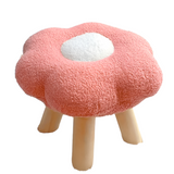 NNETM Flower-Shaped Wooden Step Stool for Home and Office