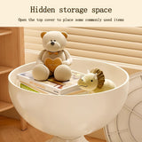 NNETM Side Table with Removable Tray & Storage