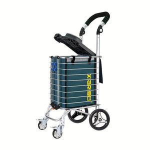 NNETM Folding Trolley with Cover for Kitchen and Dining