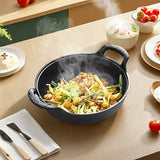 NNETM Pre-Seasoned Cast Iron Skillet with Dual Handles