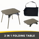 Dual-Use Folding Camping Table with Detachable Legs