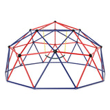 NNECW 3M Kids Climbing Dome with Swing Outdoor Jungle Gym Climber-Red