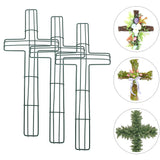 NNEOBA Wreath Form Iron Cross Frame  3-Piece