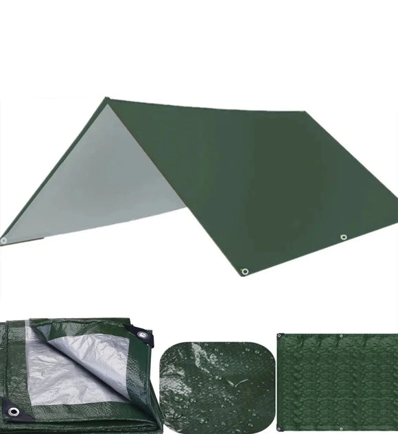 NNEOBA Large Waterproof Camping Tarp Outdoor Sun Shelter (Green)