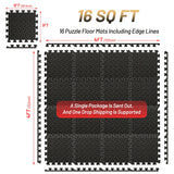 NNETM EVA Foam Anti-Slip Puzzle Exercise Mat for Home Gym