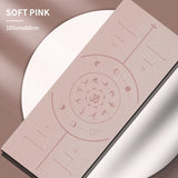 NNETM PU Rubber Yoga Mat with Position Lines (4.5mm)