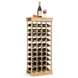NNECW 40-Bottle Wood Wine Rack with Tabletop for Cellar & Dining Room