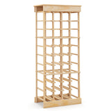 NNECW 40-Bottle Wood Wine Rack with Tabletop for Cellar & Dining Room