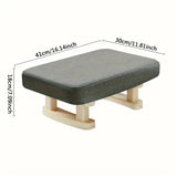 NNETM Retro Charm Wooden Footstool - Grey