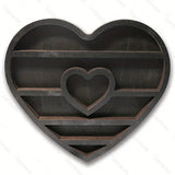 NNETM Two hearts intertwine in this beautifully crafted crystal wood shelf