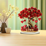 NNETM 2D Crystal Heart "Tree of Love" Acrylic Decor