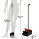 NNETM Dog Pooper Scooper Set with Swivel Bin