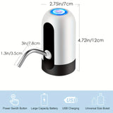 NNETM USB Rechargeable Electric Water Bottle Pump