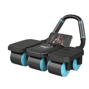 NNETM 6-Wheel Ab Trainer with Elbow Support & Pad