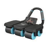 NNETM 6-Wheel Ab Trainer with Elbow Support & Pad
