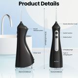 NNETM Water Flosser – Cordless Oral Irrigator with 5 Modes, 350ML Tank, Rechargeable Teeth Cleaner for Home & Travel