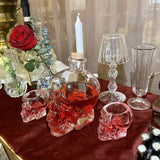 NNETM 2-Piece Skull Decanter Set - 750ml Crystal Wine Decanter
