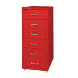 Levede 6 Drawer Office Cabinet Drawers Red-1922897593533337600