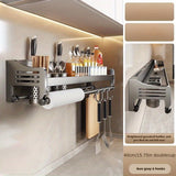 NNETM Wall-Mounted Kitchen Stainless Steel Storage Rack