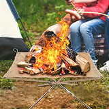 NNETM Outdoor Folding Stainless Steel Fire Pit Rack