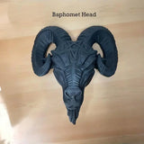 NNETM 3-Piece Sheep Head Wall Decor Set - Black Resin Art Deco