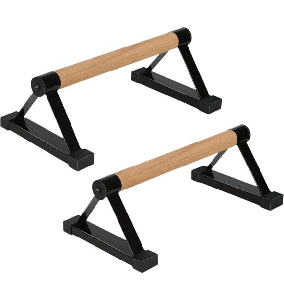 NNETM Wooden Push-Up Bars Handstand Calisthenics Bars