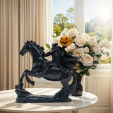 Resin Headless Knight Holding Pumpkin Ornament - Creative Craft Home Living Room Bedroom Decoration
