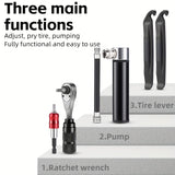 NNETM Bike Repair Tool Kit with Pump and Bag
