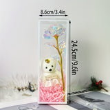 NNETM Enchanted Bear & Rose Gift Box for Special Occasions (White)