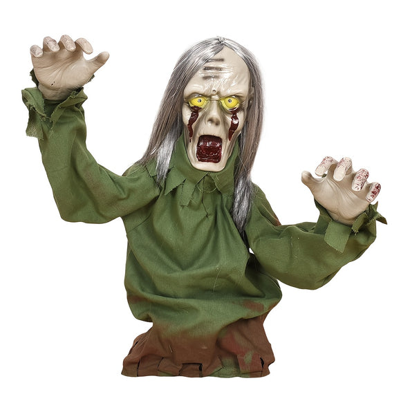 NNETM Halloween Witch Skeleton with Glowing Eyes Decoration