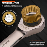 NNETM 12pcs Metric Ratchet Wrench Set 8-19cm with Case