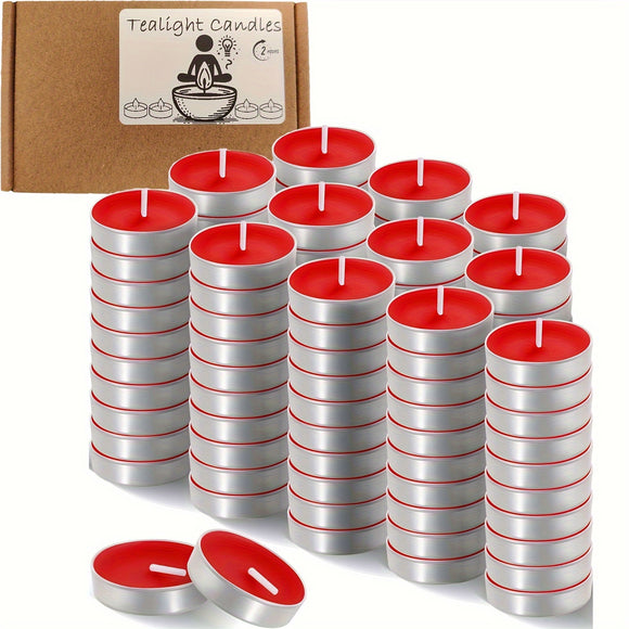 NNETM 24pcs Red Tea Light Candles