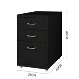 Levede 3 Drawer Office Drawers Cabinet Black-1910113086099034114