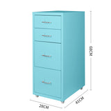 Levede 4 Drawer Office Drawers Cabinet Blue-1922897593080352770